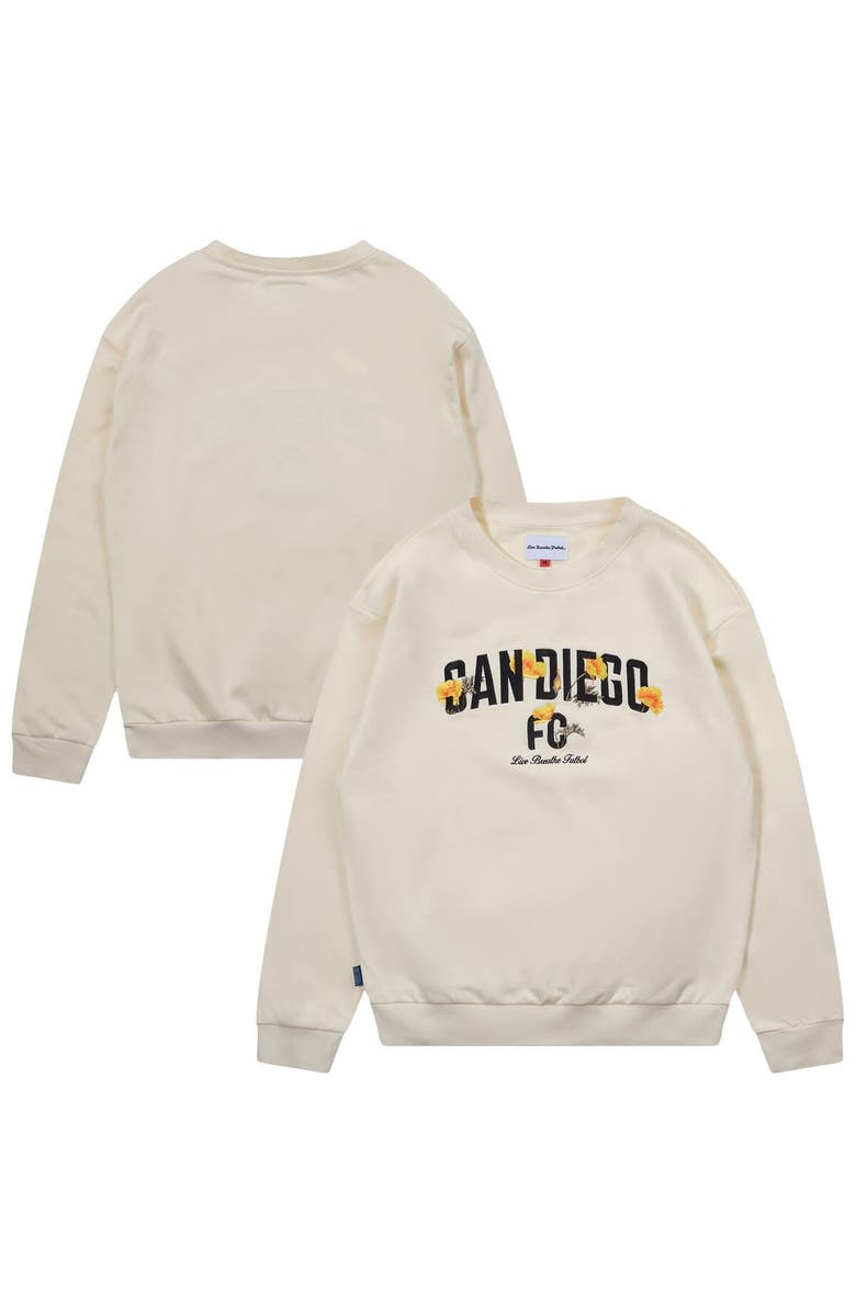 Live Breathe Futbol Unisex Live Breathe Futbol Natural San Diego FC Pullover Sweatshirt, Alternate, color, 