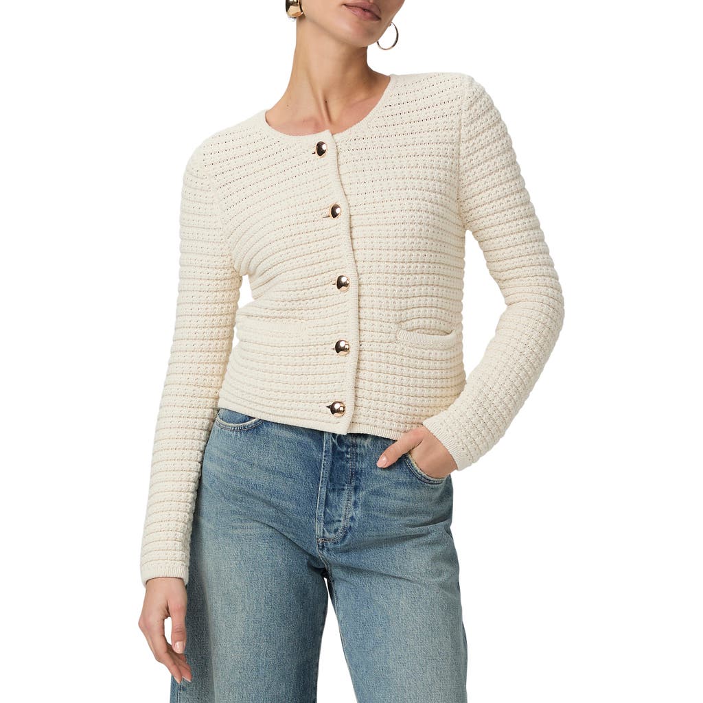 Shop Paige Oberon Open Stitch Cardigan In Ivory
