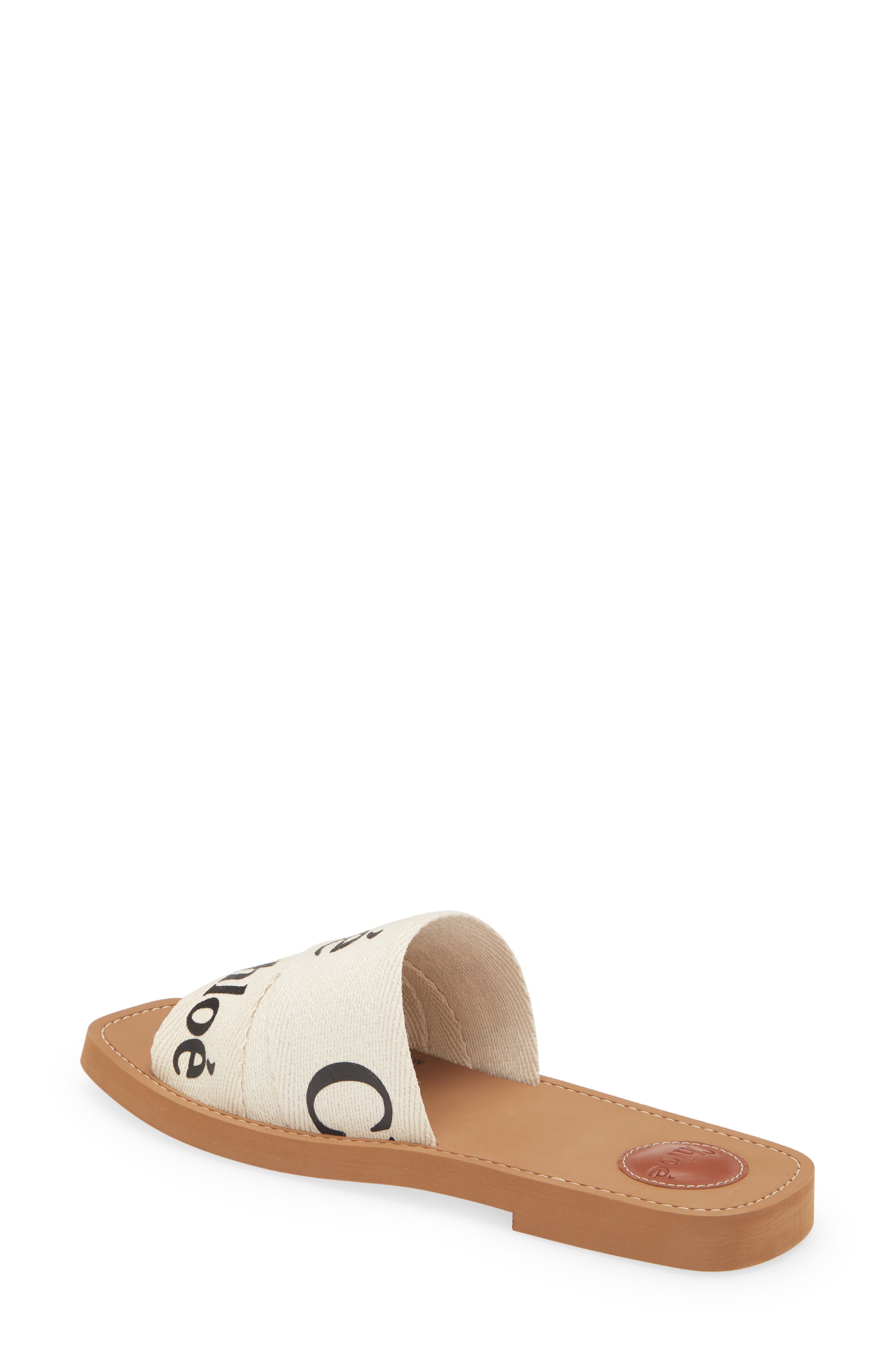 Woody Logo Slide Sandal, Alternate, color, WHITE