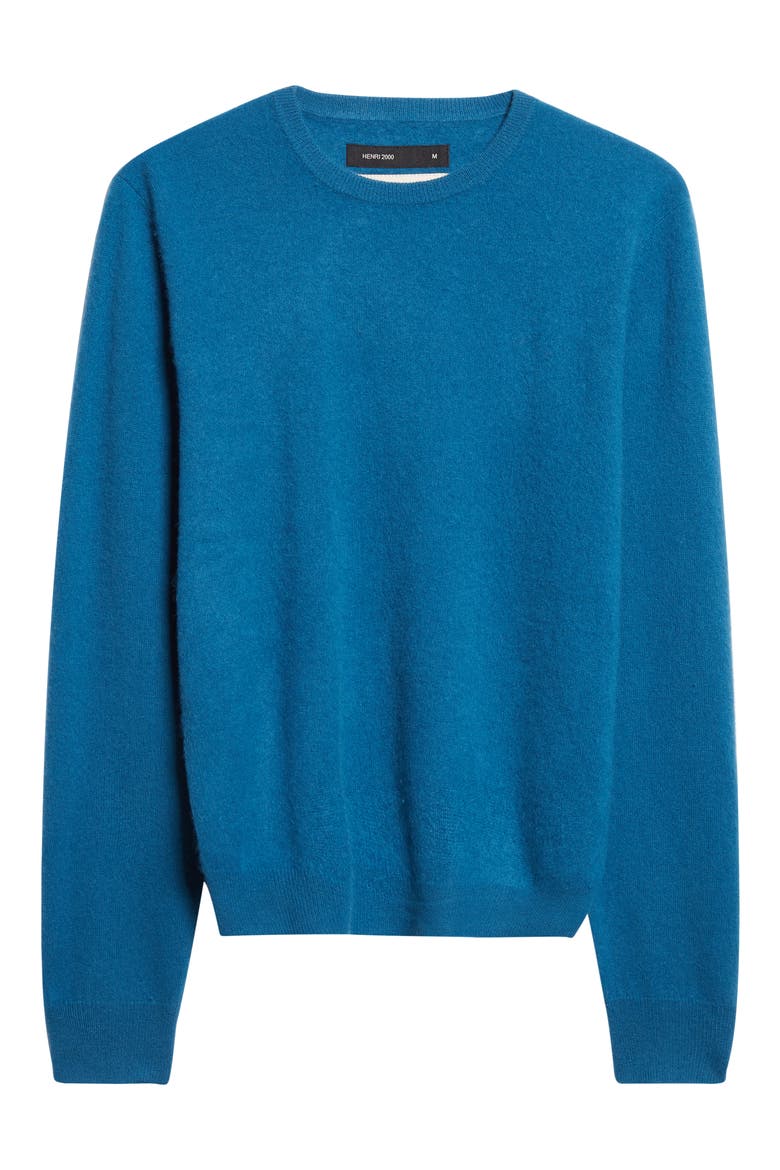 Mini Cashmere Crewneck Sweater, Alternate, color, DEEP BLUE