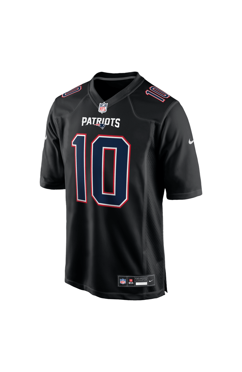 Nike Men's Nike Drake Maye Carbon Black New England Patriots Fashion Game Jersey, Alternate, color, Black