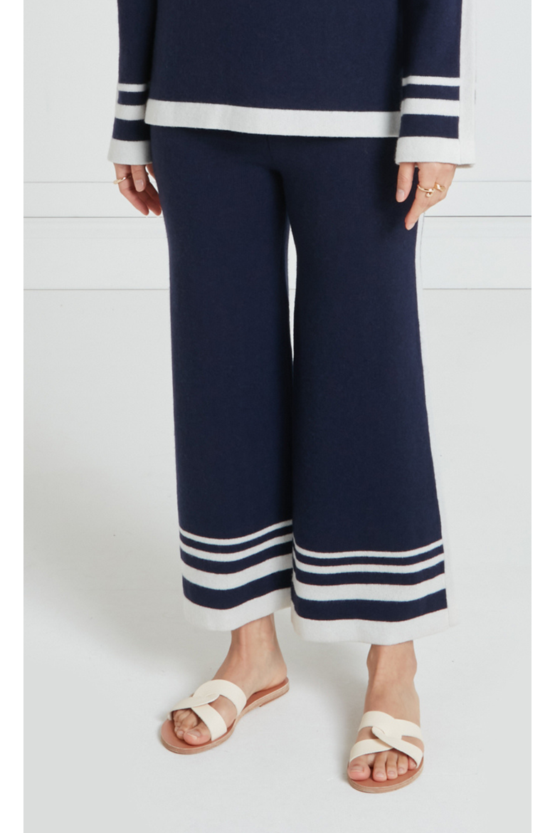 Bretton Knit Trousers, Main, color, Navy/Ivory