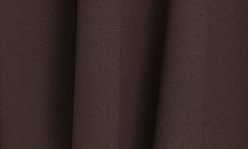 Calvin Klein Faux Leather Belt Scuba Crepe Midi A-line Dress In Brown