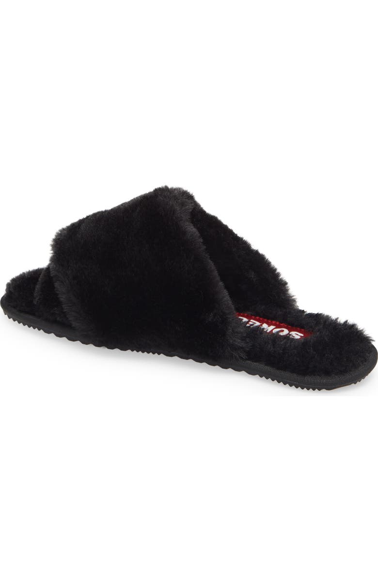 SOREL Go Mail Run Faux Fur Slide Slipper, Alternate, color,