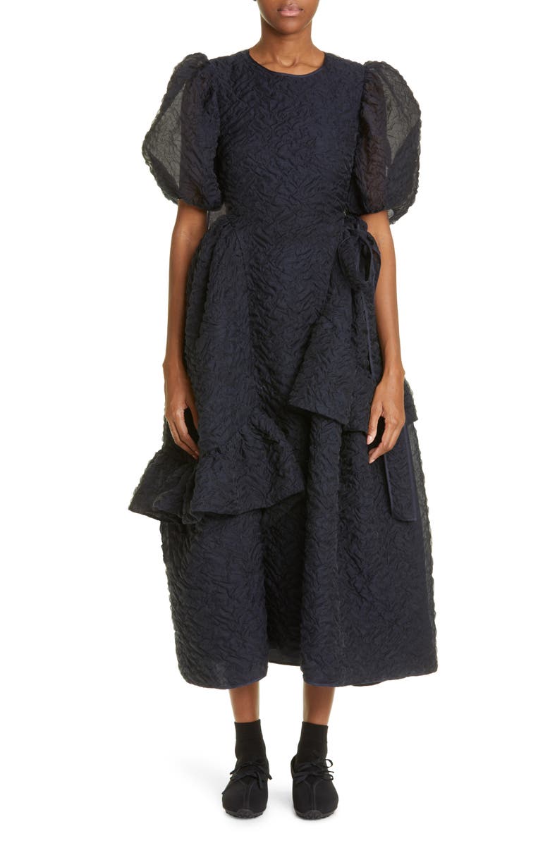 Cecilie Bahnsen Devina Nimbus Matelassé Maxi Dress, Main, color,