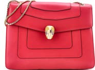 Pre-Owned Bvlgari Serpenti Forever Square Shoulder Bag Leather Large