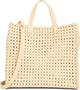 Clare V. Petit Simple Woven Leather Tote