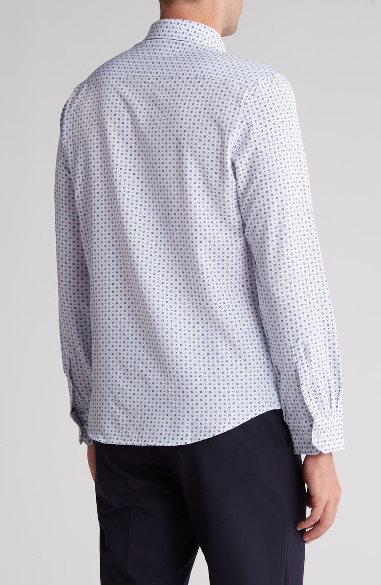 DENIM AND FLOWER Dot Print Dressy Tech Button-Up Shirt, Alternate, color, 