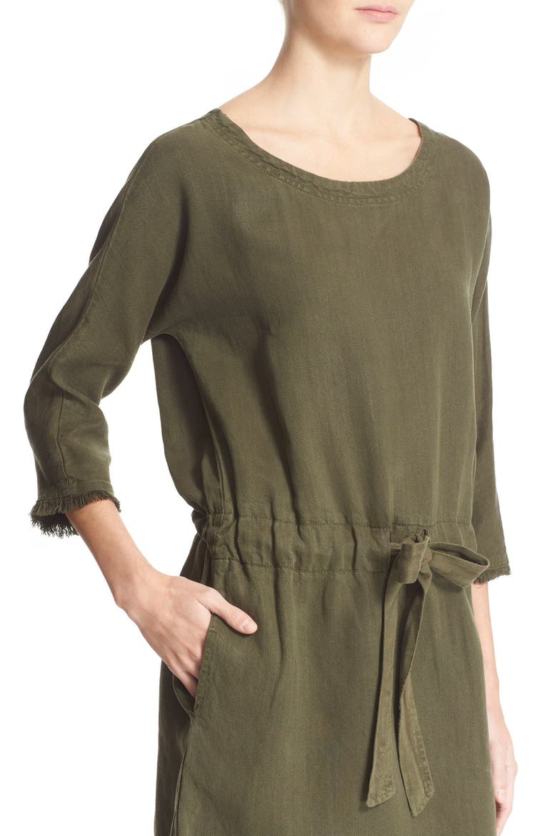 'The Cinched' Shift Dress, Alternate, color, DARK OLIVE