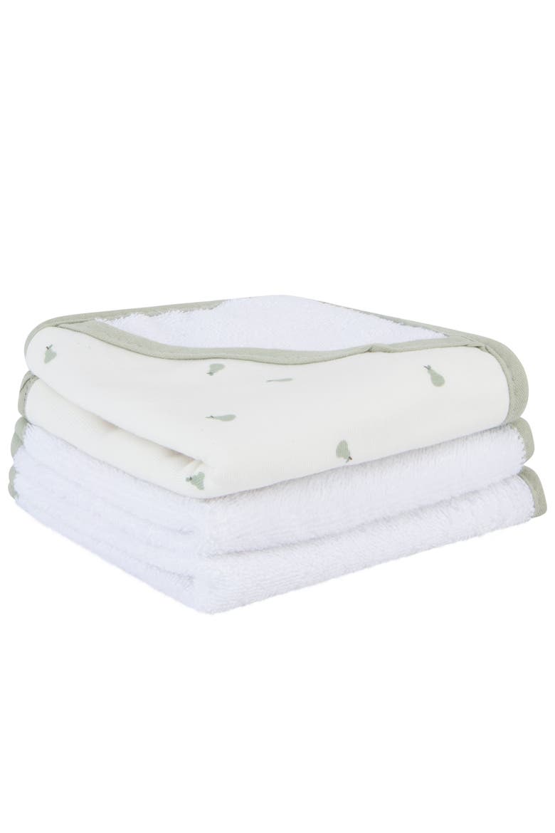 Baby Towel Wash Cloth 3 Pack, Alternate, color, Sage Pears