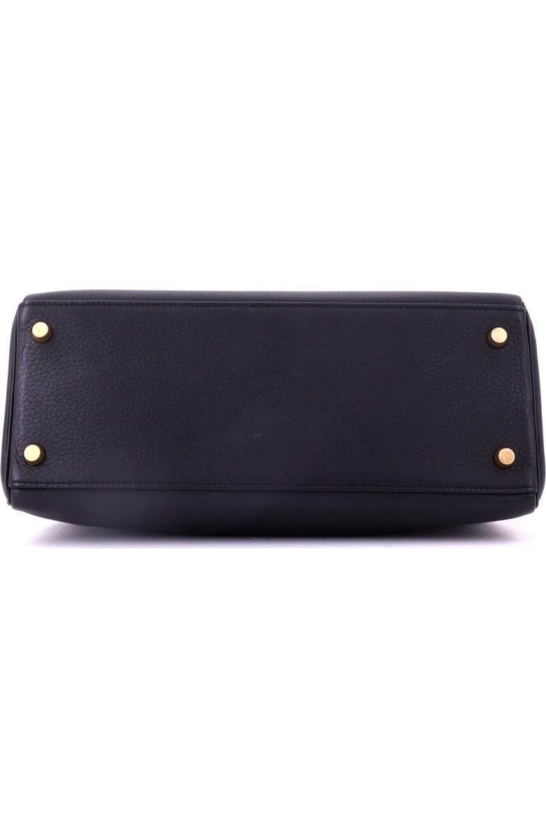 Pre-Owned Hermes Kelly Handbag Black Clemence with Gold Hardware 28, Alternate, color, Noir