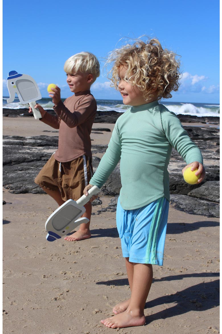 Kids' Eli the Elephant Beach Bats, Alternate, color, GREY