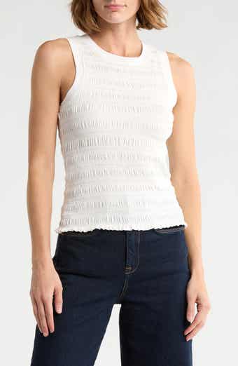 Joie Smocked Crewneck Tank