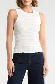 Joie Smocked Crewneck Tank