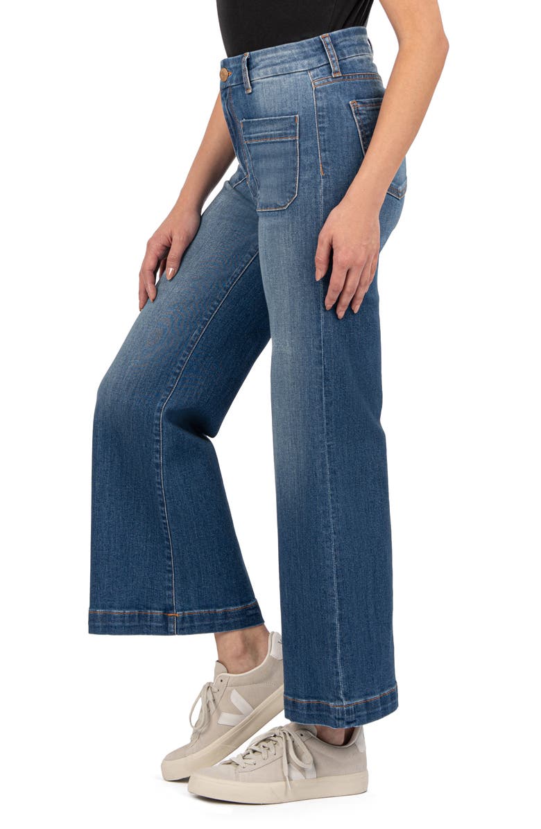 KUT from the Kloth Meg Patch Pocket High Waist Wide Leg Jeans, Alternate, color,