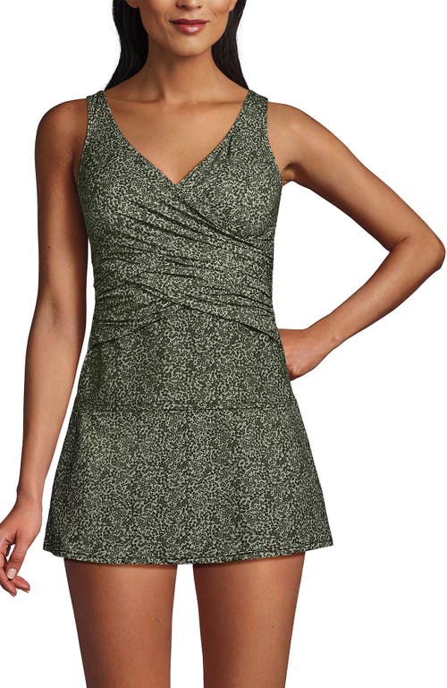 LANDS' END LANDS' END SLENDER SUIT TUMMY CONTROL WRAP TANKINI SWIMSUIT TOP 