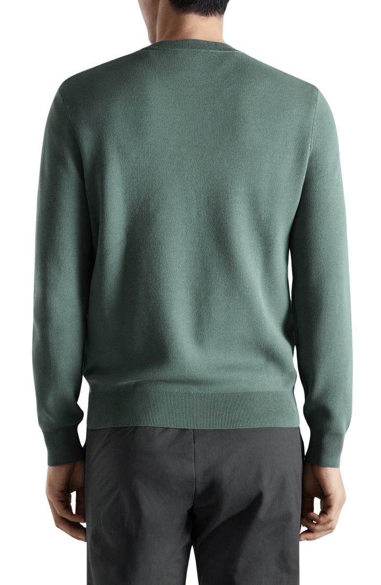 MANGO Comfort Stretch Jersey Sweater, Alternate, color, Forest Green