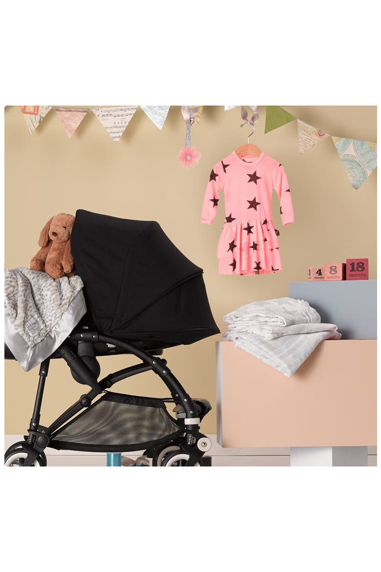 Snow Leopard Luxe Baby Blanket, Alternate, color, SILVER