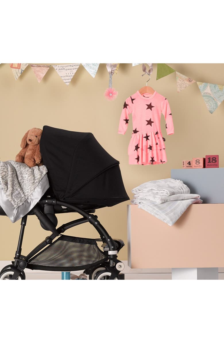 Little Giraffe Snow Leopard Luxe Baby Blanket, Alternate, color, Silver