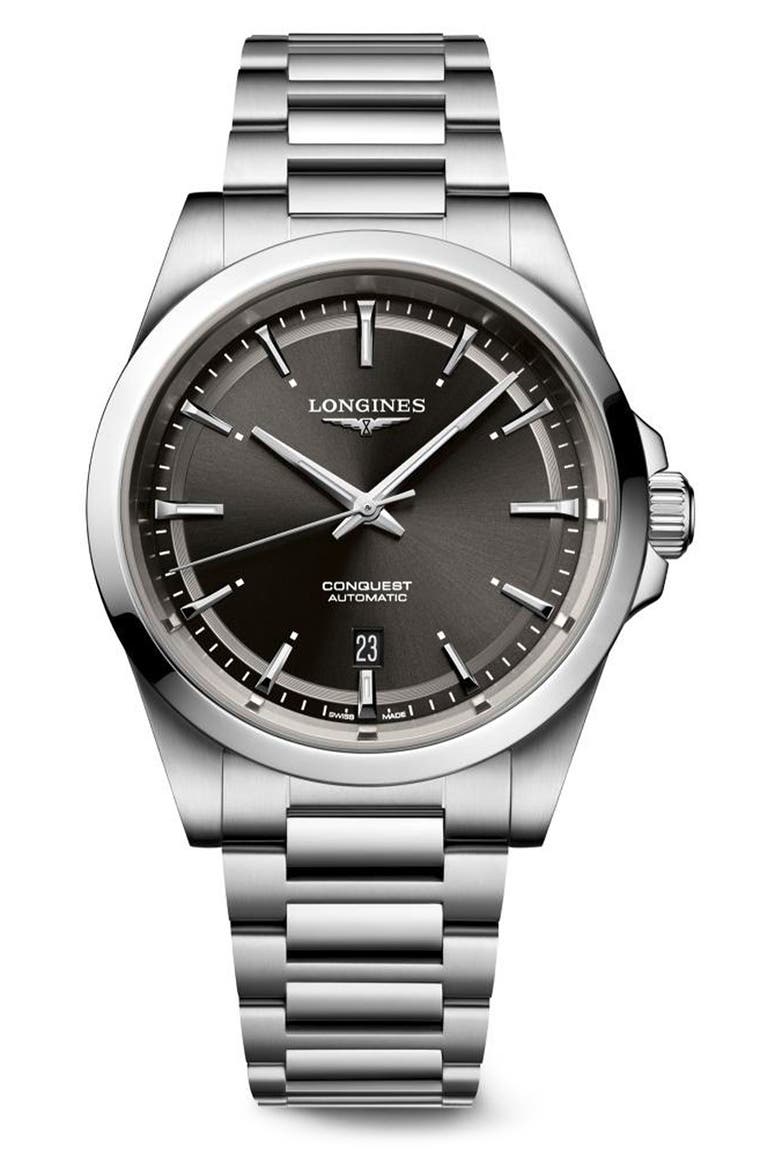 Conquest Bracelet Watch, 41mm, Main, color, BLACK