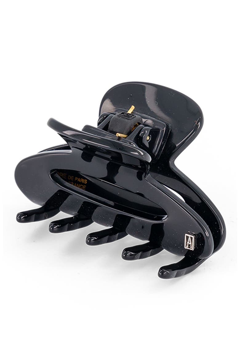Clemenceau acetate hair clip, Alternate, color, black
