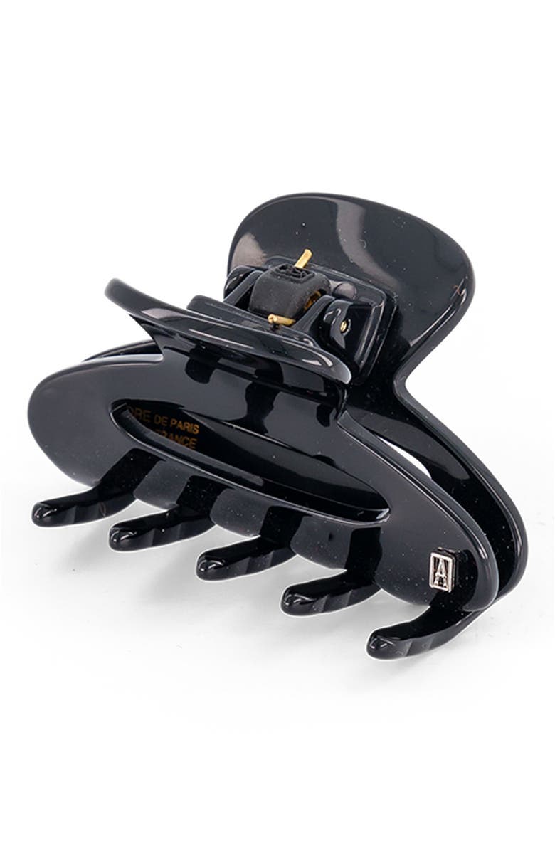 Alexandre de Paris Clemenceau acetate hair clip, Alternate, color, Black