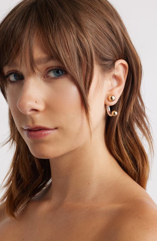 Open Edit Barbell Ear Jackets In Silver