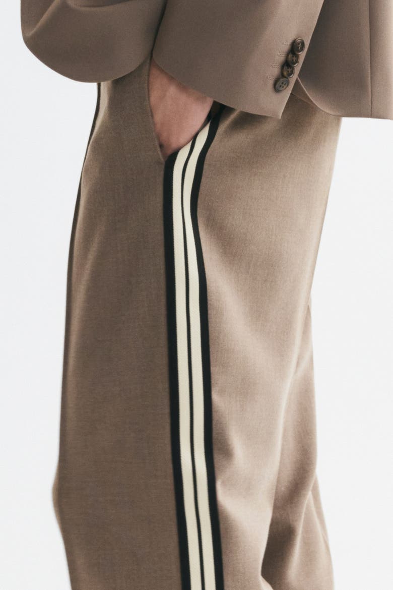 Relaxed-fit Pants, Alternate, color, Light brown/striped