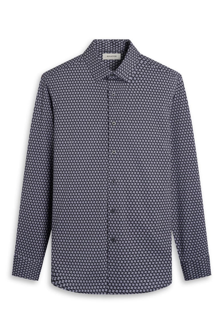 James OoohCotton® Geo Button-Up Shirt, Alternate, color, BLACK