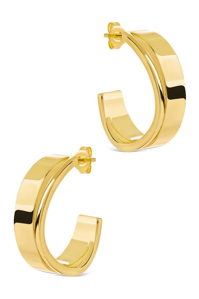 Katia Wave Hoop Earrings, Alternate, color, GOLD