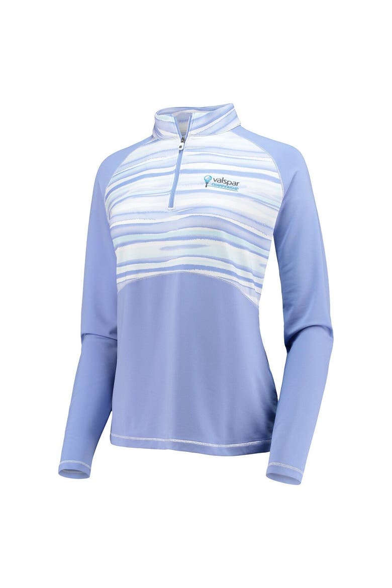 Women's FootJoy Purple Valspar Championship Watercolor Raglan Half-Zip Top, Alternate, color, Purple