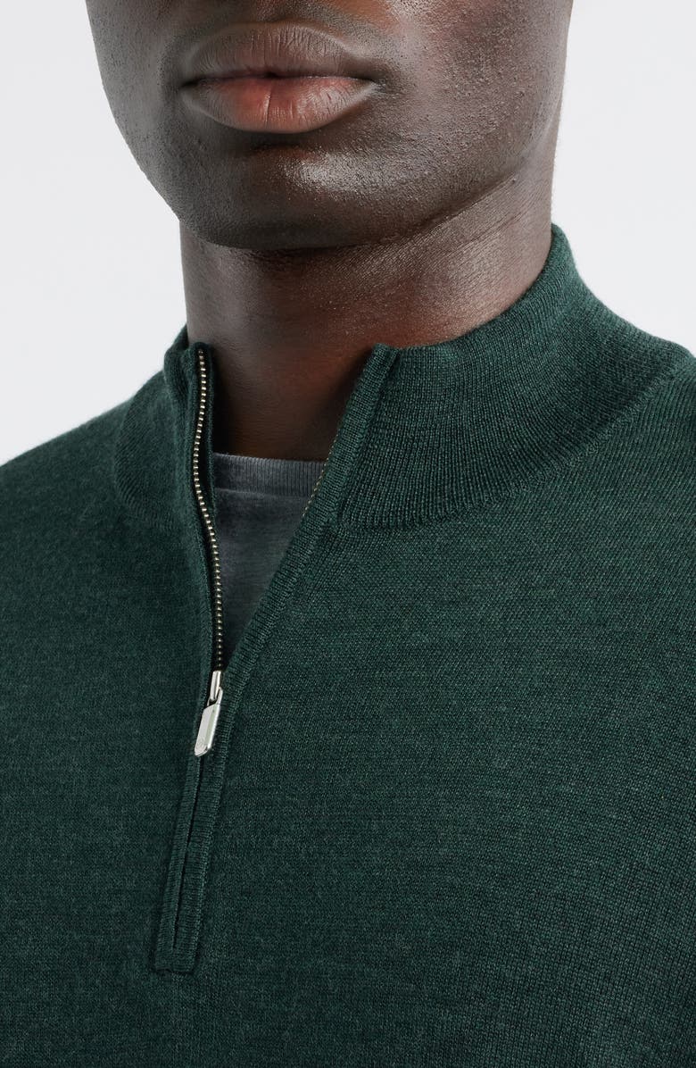 Autumn Crest Merino Wool Blend Quarter Zip Sweater