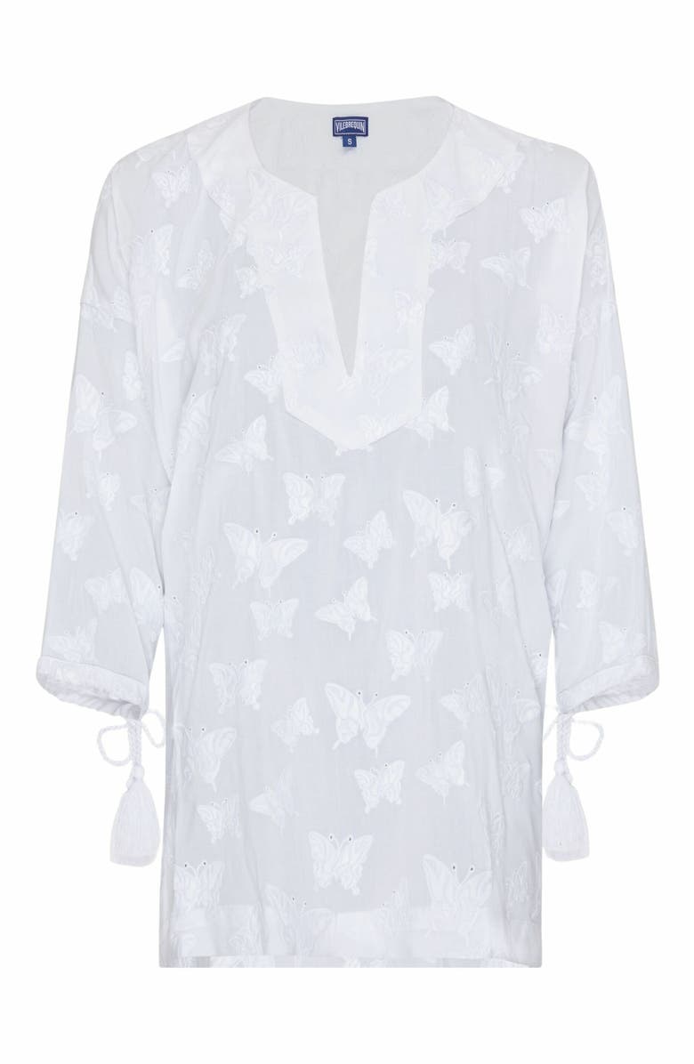 Vilebrequin Women's Disco Butterflies Rayon Dress, Alternate, color, Blanc