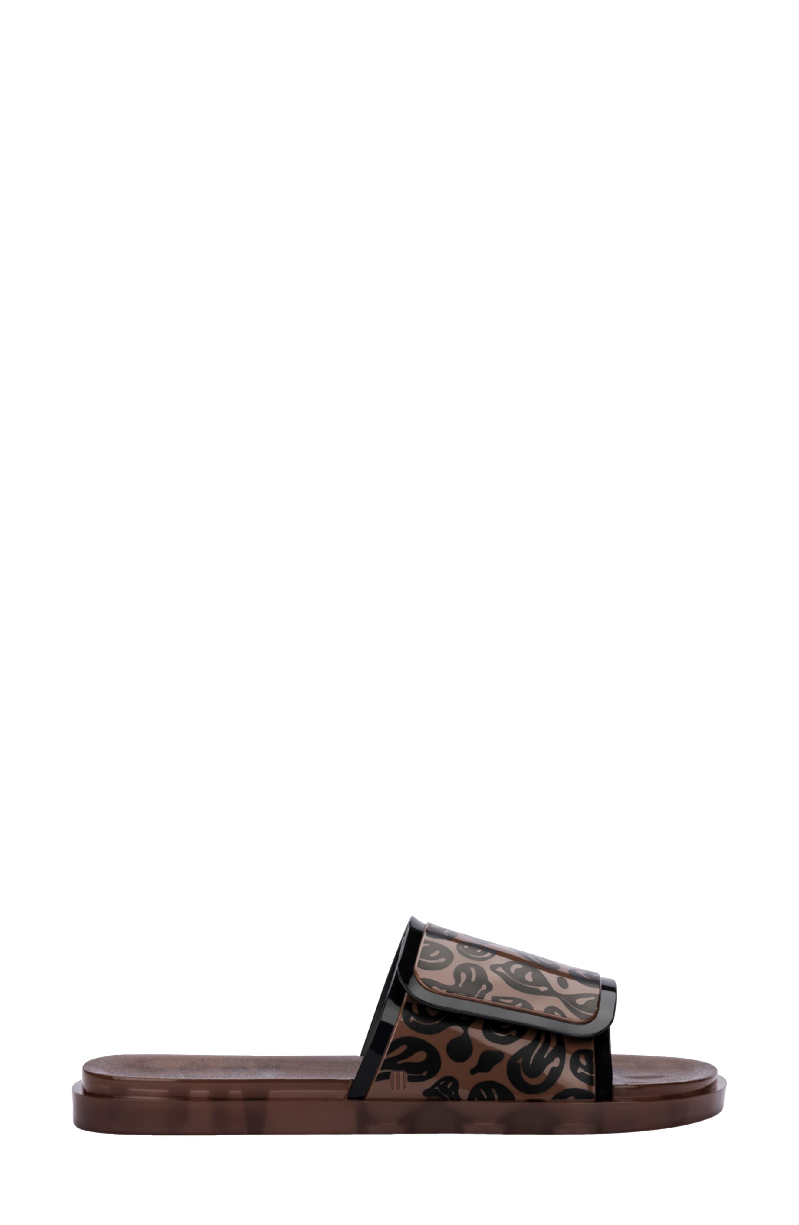 Groovy Slide Sandal, Alternate, color, BROWN/ BLACK