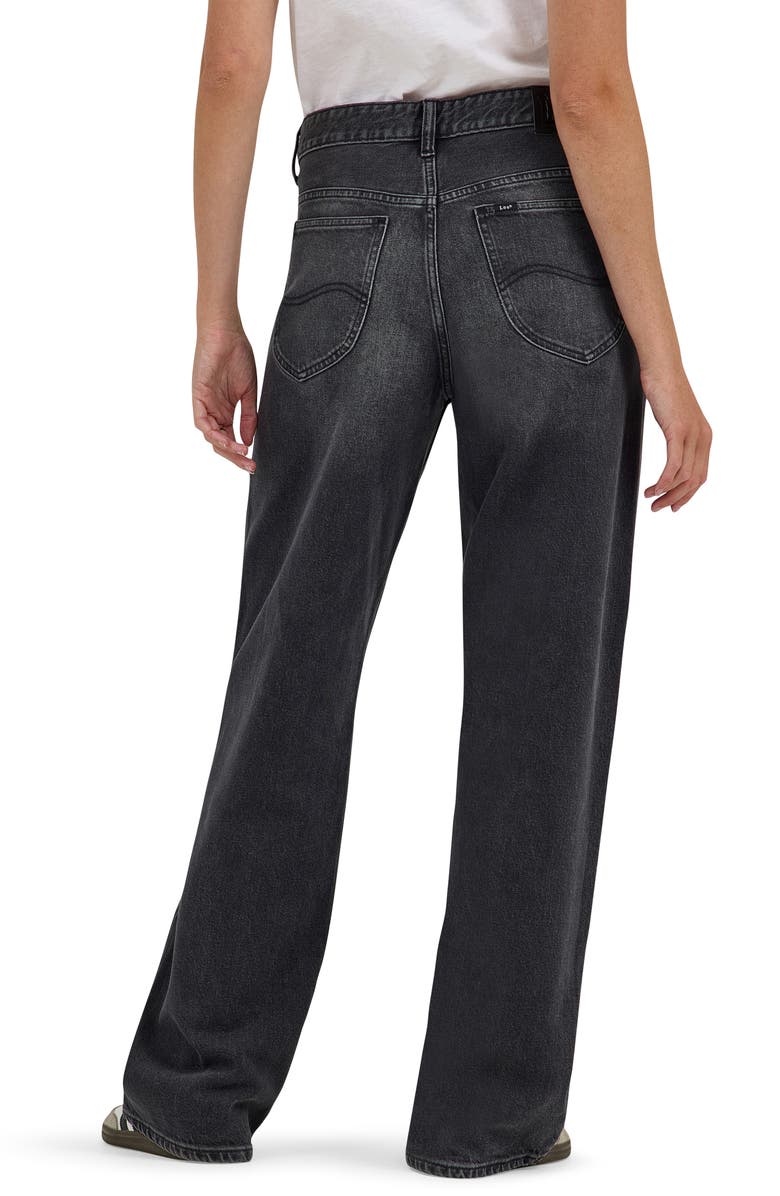 Lee Rider<sup>™</sup> Loose Straight Leg Jeans, Alternate, color, Charred Black