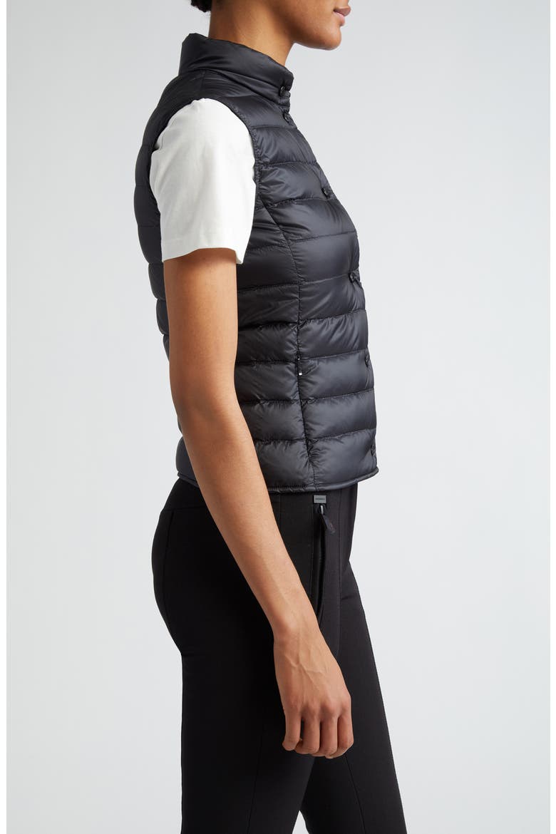 Liane Quilted Down Puffer Vest, Alternate, color, BLACK