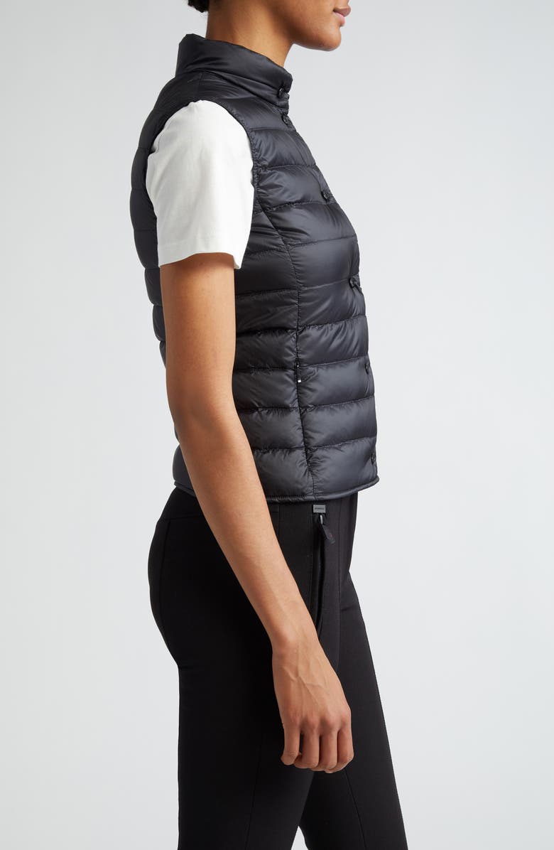 Moncler Liane Quilted Down Puffer Vest, Alternate, color, Black