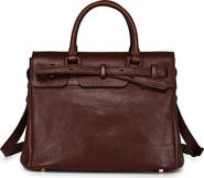 OLD TREND Wishbone Genuine Leather Structured Heritage Satchel