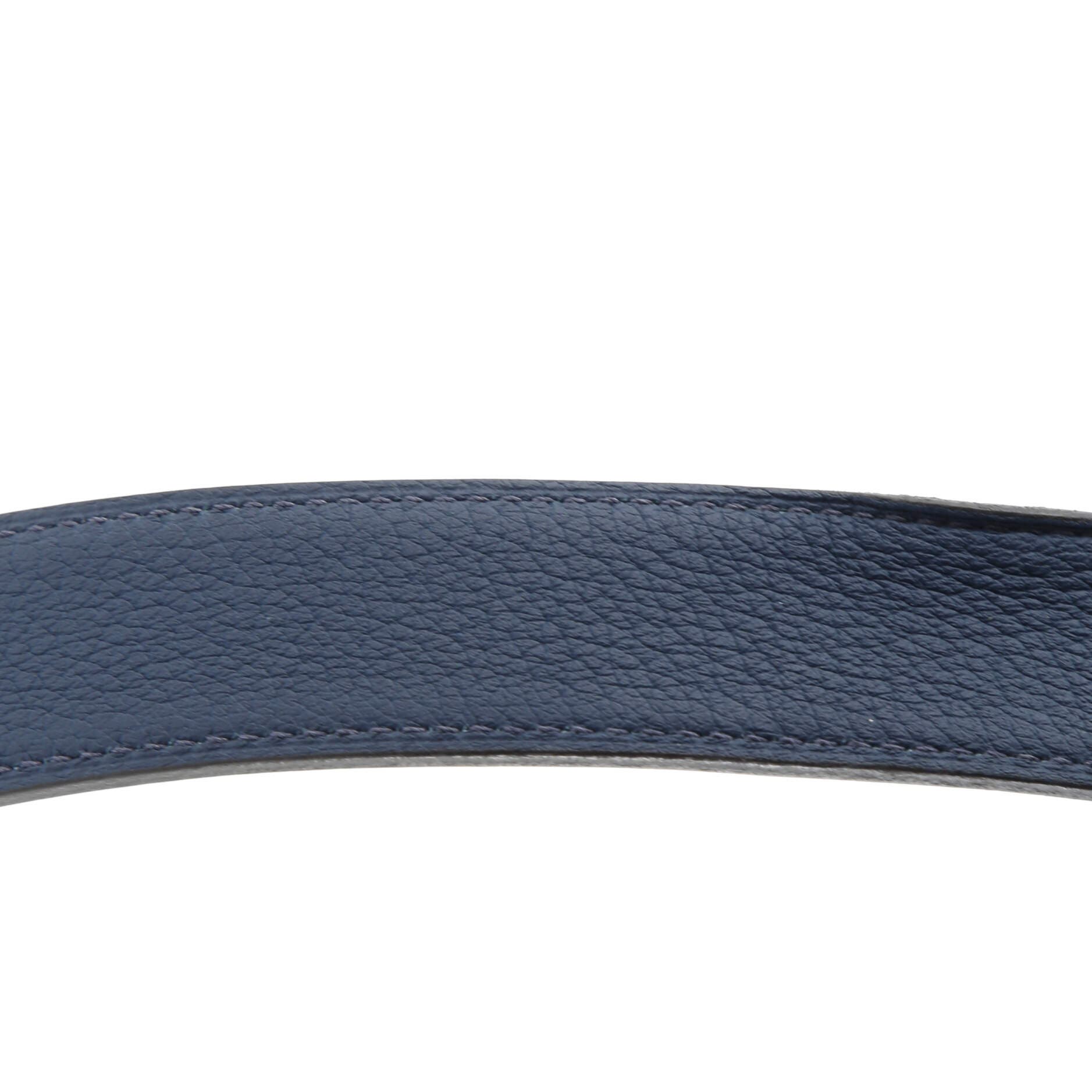 Pre-Owned Hermes Constance Reversible Belt Leather with So Black Matte Hardware Wide, Alternate, color, Black