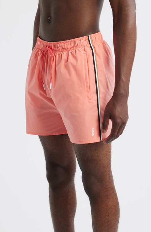Hugo Boss Boss Iconic Swim Trunks In Pink