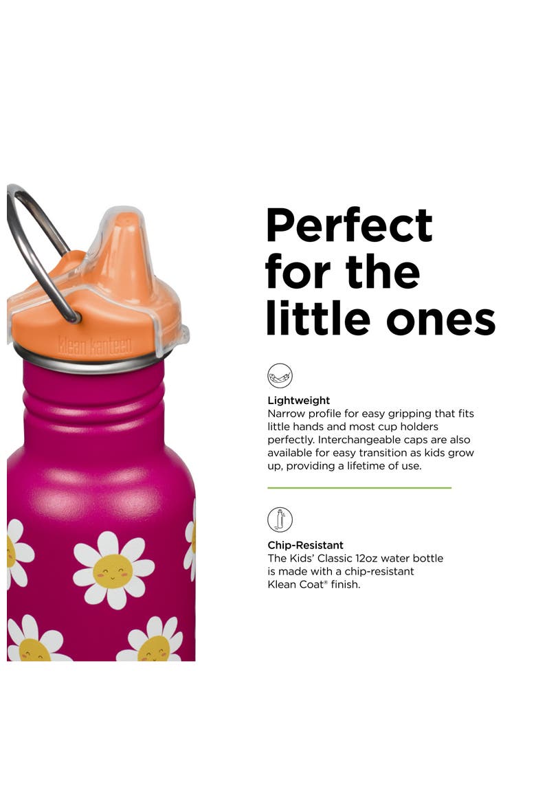 12oz Classic Kid's Sippy Bottle, Alternate, color, Happy Flowers