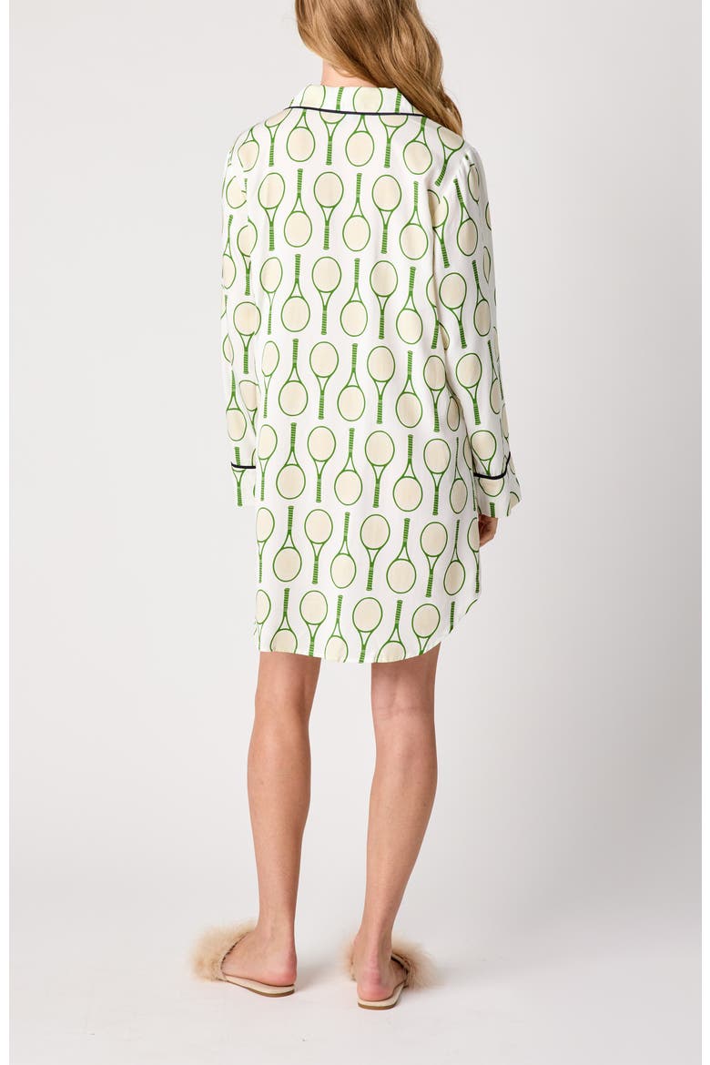 Tennis Time Sleep Shirt, Alternate, color, Green