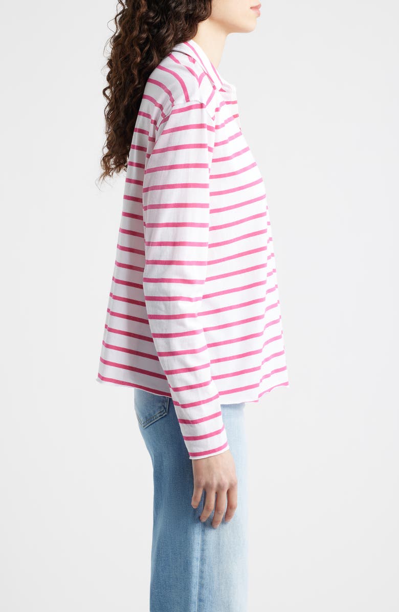 Frank & Eileen Patrick Popover Henley, Alternate, color, Pink Lotus Stripe
