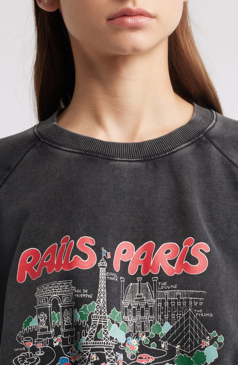 Rails Paris Cotton Graphic Sweatshirt, Alternate, color, Rails Paris Map