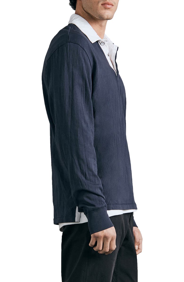 rag & bone Alton Cotton Rugby Shirt, Alternate, color, 