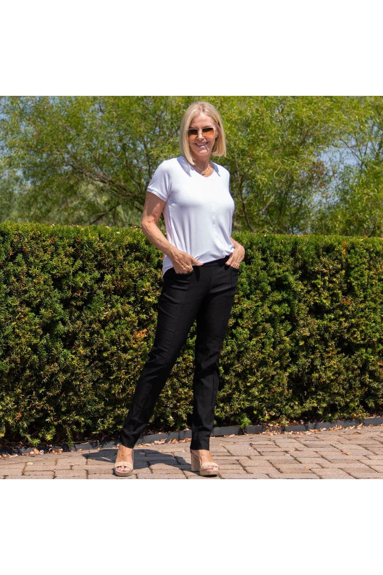Full Length Slimmer Womens Golf Pants, Alternate, color, Black