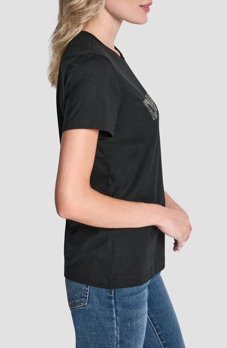 DKNY Pumiced Logo Graphic T-Shirt, Alternate, color, Black