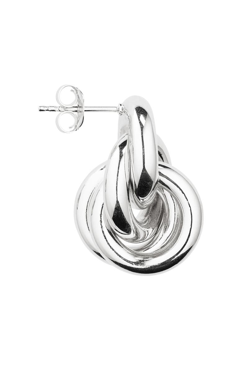 Lié Studio Vera Knot Tie Sterling Silver Earrings, Alternate, color, Sterling Silver