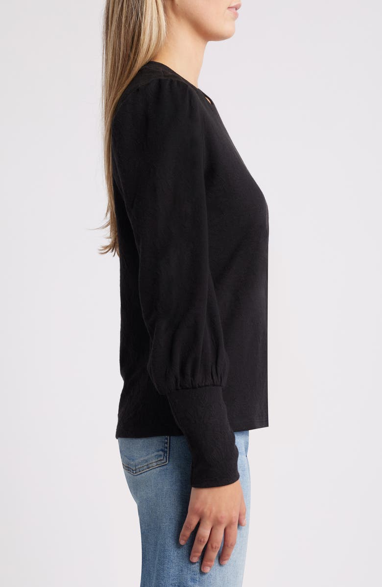 Bobeau Jacquard Balloon Sleeve Sweater, Alternate, color, 