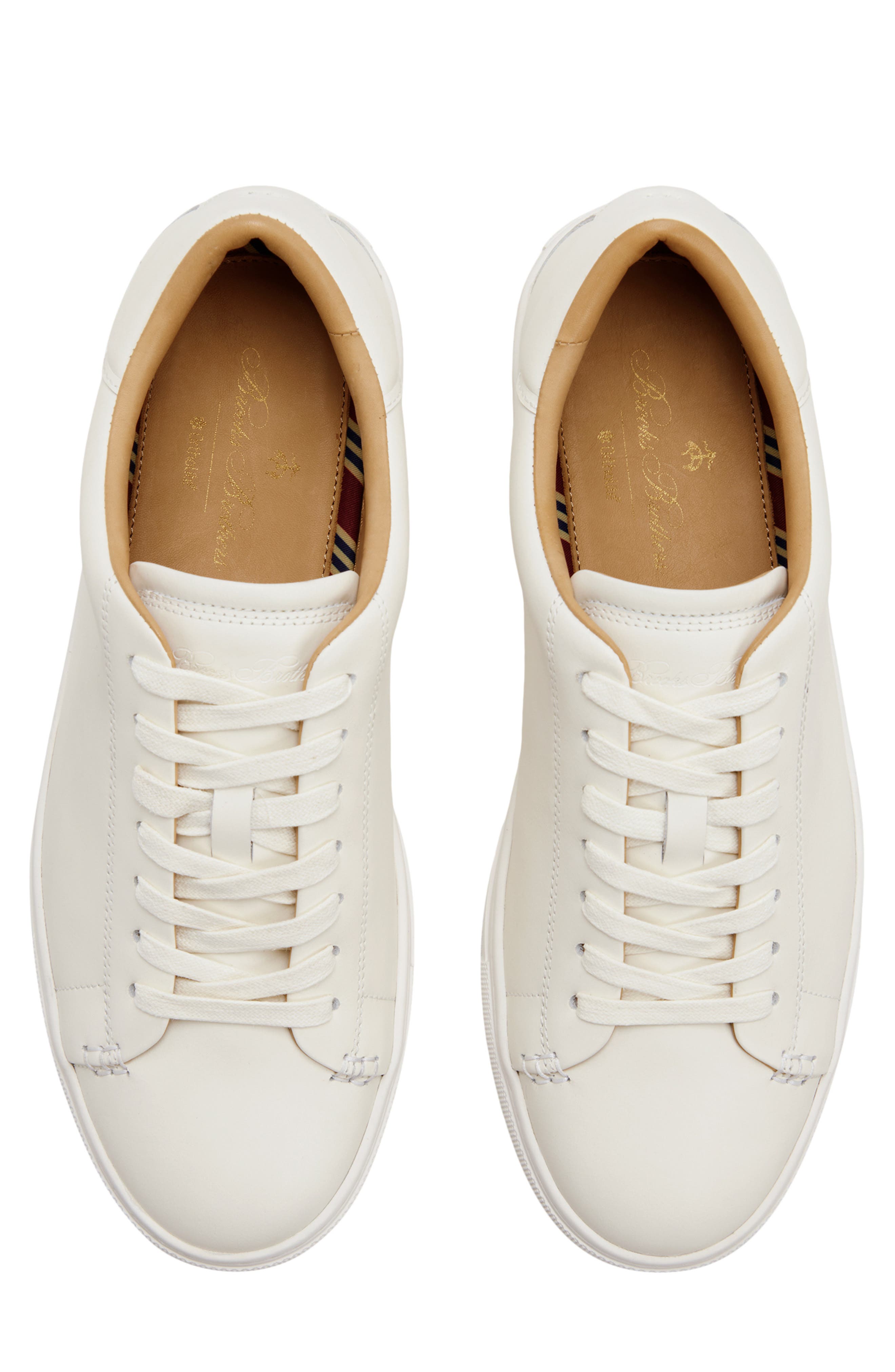 Brooks Brothers Franz Low Top Sneaker, Alternate, color, White